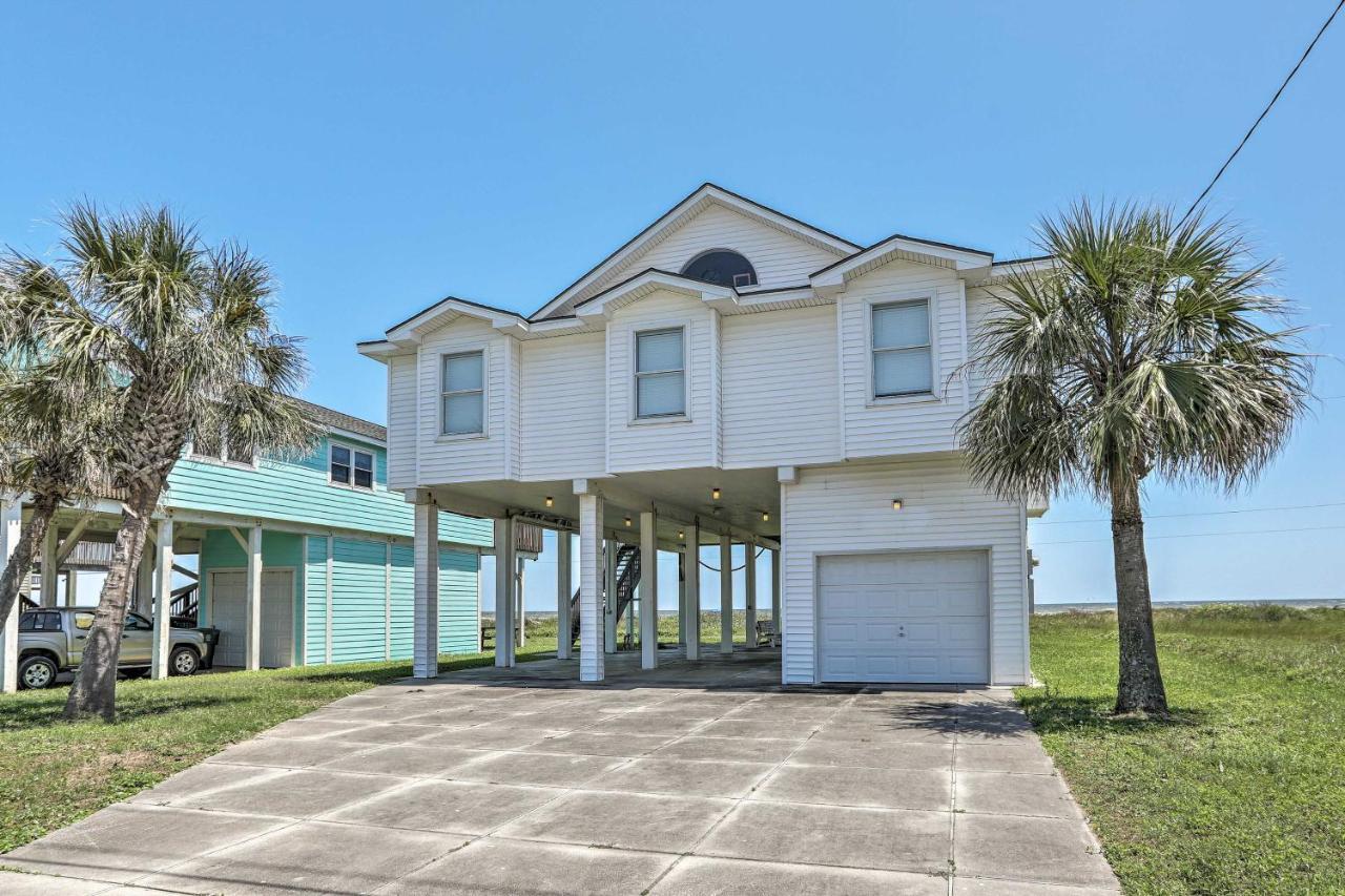 Oceanfront Galveston Home - Walk To Beach! Ngoại thất bức ảnh